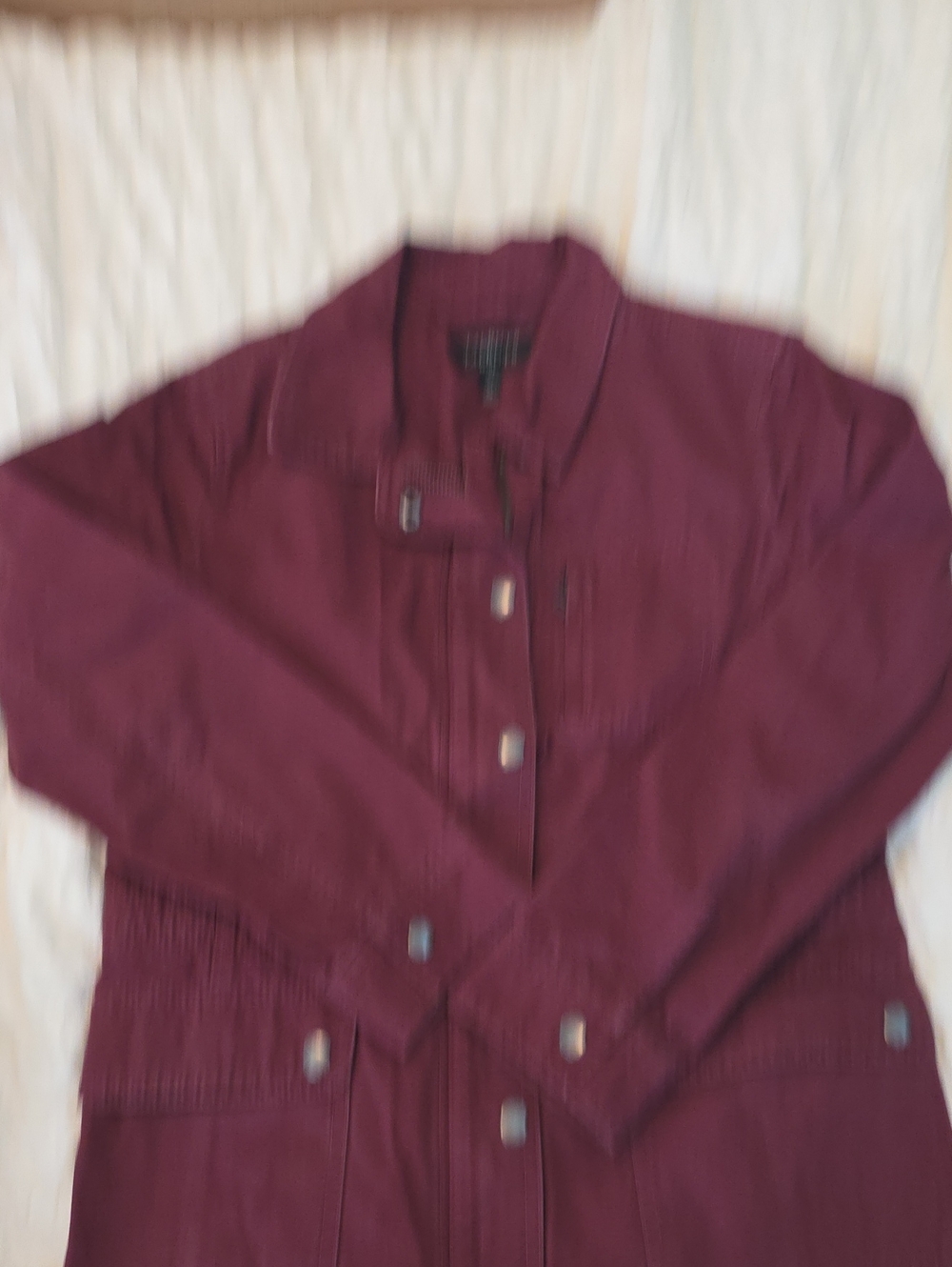 Talbots Women’s Maroon Utility Jacket - Classic Button Front Sp